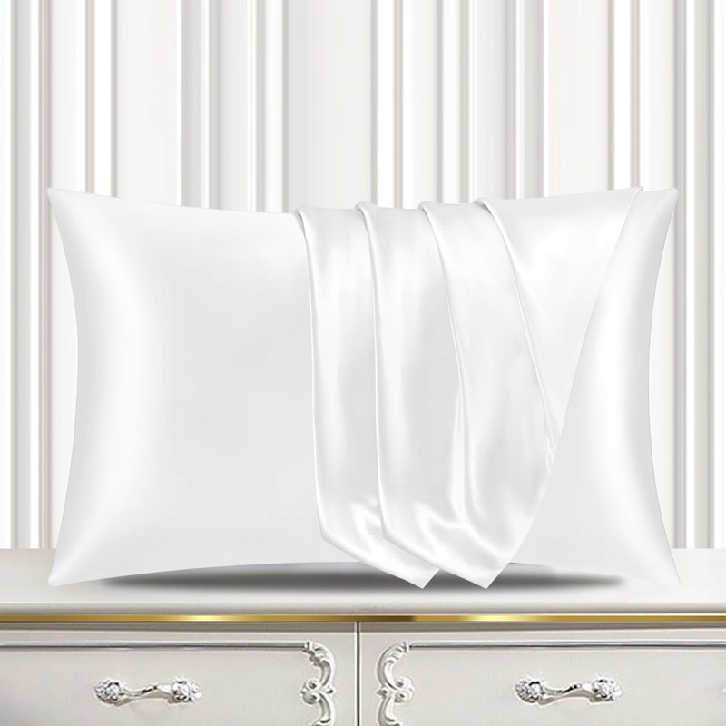 Pamposh Satin Silk Pillowcases For Hair And Skin 2 Pack