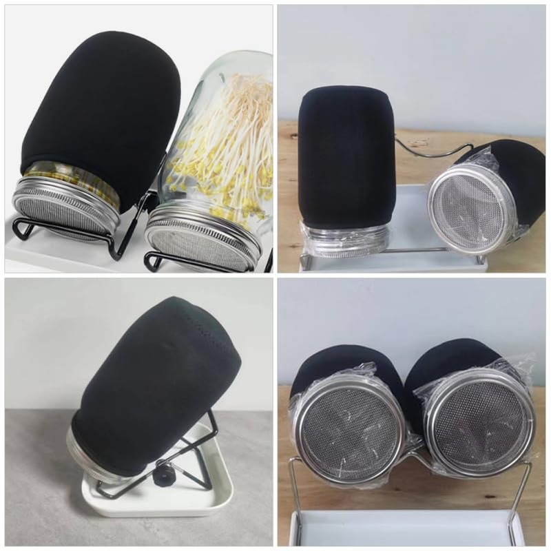 Cabilock 2pcs Blackout Sleeves for Jars Protective Covers for Sprouting