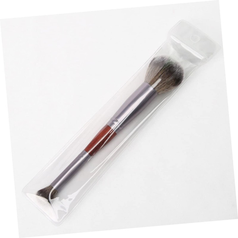 FOMIYES 2pcs Double-sided Makeup Brush Soft Bristles Blending and Loose