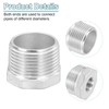 sourcing map 2Pcs 1" Male to 3/8" Female NPT 304