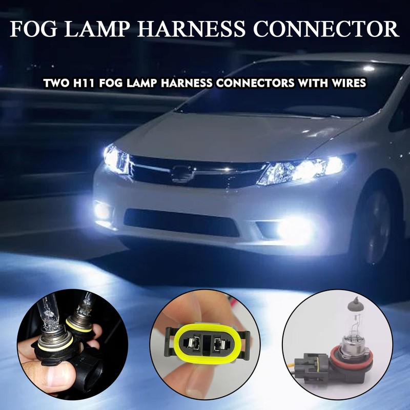MLAHUIER H8/H9/H11 Fog Light Harness Connector with Wire, Pigtail Adapter