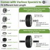 2 PCS 11x4.00-5" Lawn Mower Tires Flat Free,3/4" 5/8" 1/2"