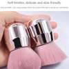 AIMALL 2pcs Mushroom Head Makeup Brush Set, Pink Loose Powder