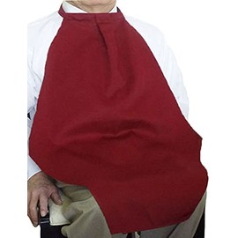 DinerWear Dignified Adult Bib Napkin at Your Neck, Stain Resistant, Machine Wash, Great gift for Elderly, Seniors, Disabled (Regular, Burgundy)