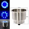 ZONADA 12V LED Stainless Steel Cup Drink Holder 2PCS Blue