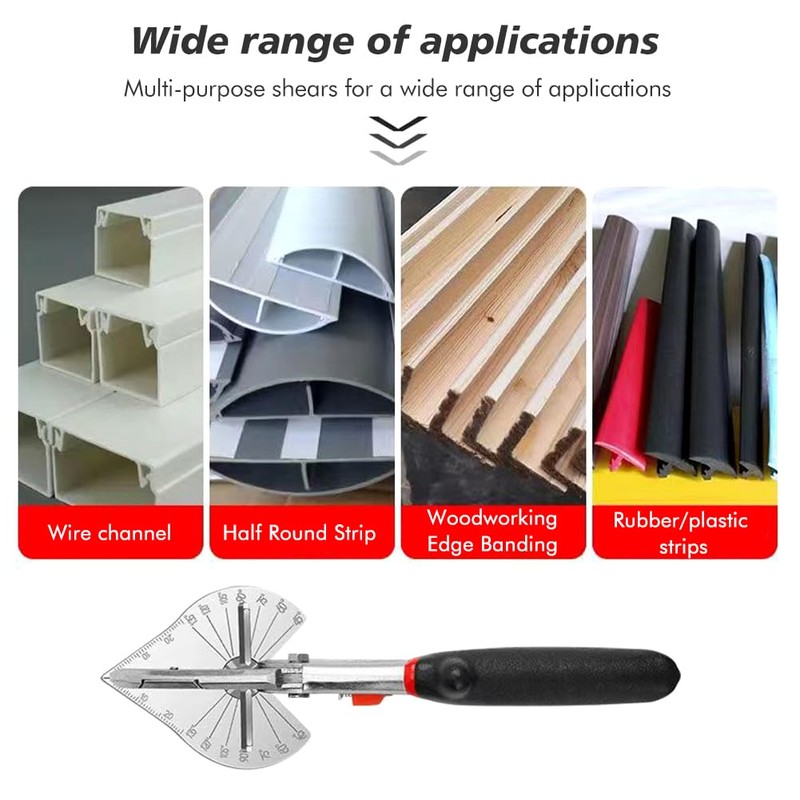 Multi-Angle Mitre Scissors, Adjustable Angle from 45 to 135 Degrees,