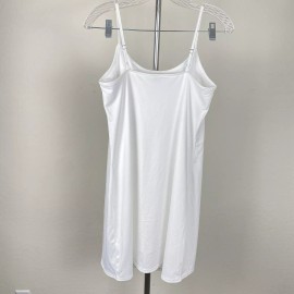 J.CREW J. Crew Size Medium White Midi Length Slip Dress, Active Dress #BE881 ( shorts )