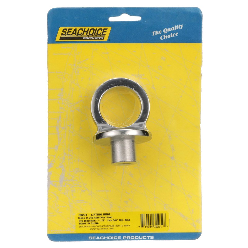 Seachoice 316 Stainless Steel Lifting Eye Without Cleat, 1-1/2 in.