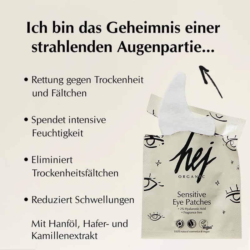 Sensitive Eye Patches (4 Pack, 3 ml each) for Sensitive