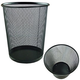 Gem Imports Metal Waste Paper Bin (Two Black Bins)