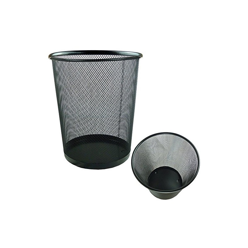 Gem Imports Metal Waste Paper Bin (Two Black Bins)