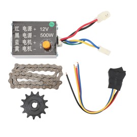 Brush Motor Speed Controller 12V500W Motor Speed Controller with 410 Chain 410 Model 13T Sprocket 20A Rewind Switch