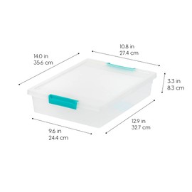 IRIS USA 6 Qt. Plastic Storage Bins Containers with Lids, 4 Pack, Sensory Bin, Craft Storage, Craft Organizers and Storage, Organizing Container for Home, Office and School Supplies, Stackable, Clear | IRIS