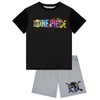 One Piece Boys Pyjamas, Short Sleeve Pjs For Boys, Kids Pjs For Summer, Black 11-12 Years