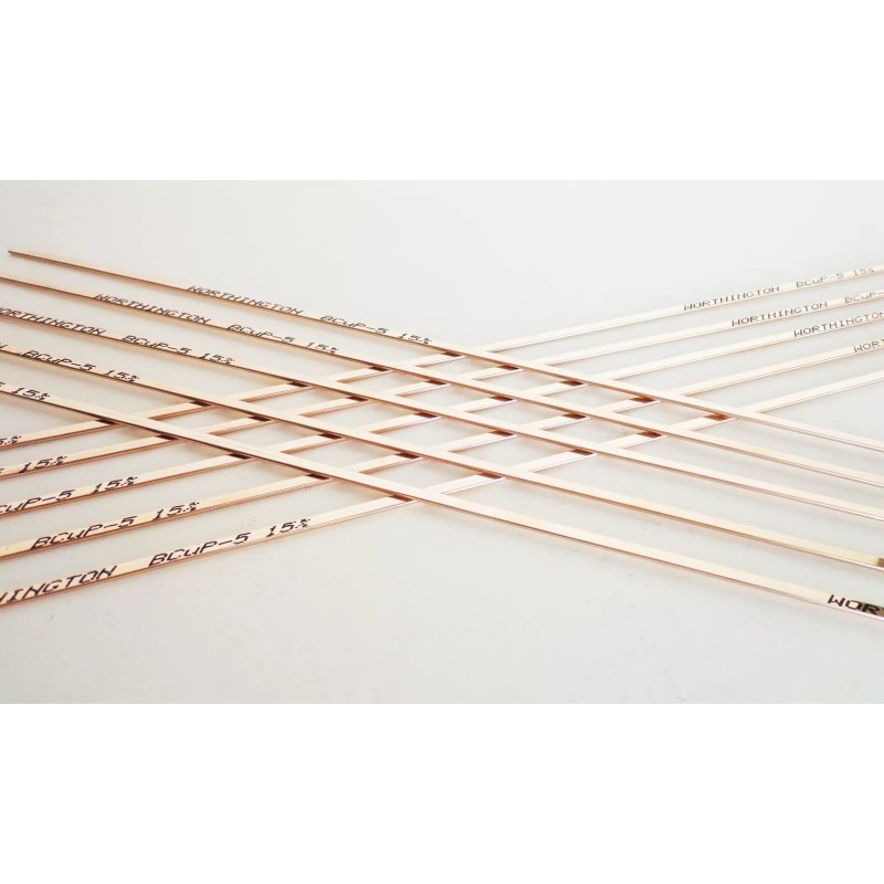 LucasMilhaupt 15% Silver Brazing Rods 5 RODS Sil-Fos, Worthington, Harris