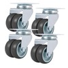 4PCS Casters Wheels 2 inch Heavy Duty Swivel Soft Rubber