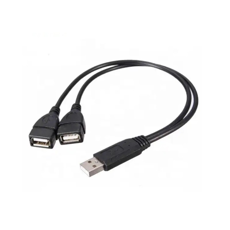 Villageboom USB 2.0 Double Plug Male to 2 Female -