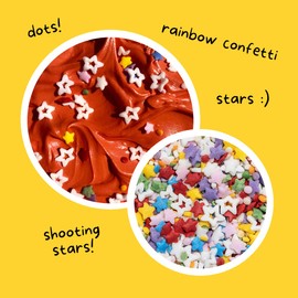 Supernatural Rainbow Starfetti Natural Confetti Sprinkles by Supernatural, Star Shapes, No Artificial Dyes, Soy Free, Gluten Free, Vegan, 3oz