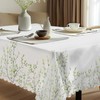 Green Leaf Wipe Clean Table Cloths - 140x180cm, Waterproof, Washable,