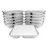 PACTOGO Large 3-Compartment Oblong Aluminum Foil Take-Out Pan Senior Feeding