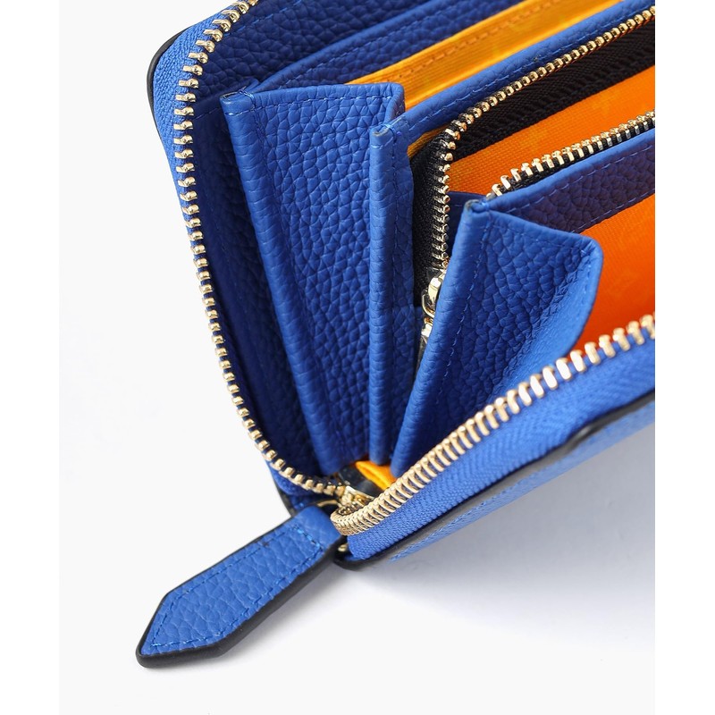 Castelbajac 035625 Round Zipper Long Wallet, Canele Accessories, blue, One