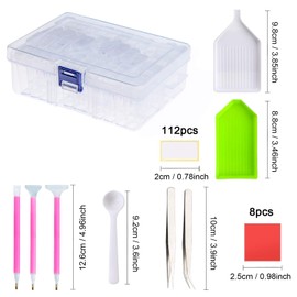 Diamond Painting Boxes Kit 42 Grids DIY Diamond Painting Storage Box Diamond Painting Tools and Accessories Kits for Nail Art and Diamond Embroidery Adults or Kids