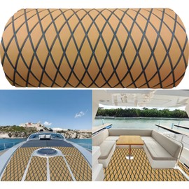 LSS laidi Boat Flooring EVA Foam Boat Decking Faux Teak Marine Sea Deck Non-Slip Mat for Decking Yacht Motorboat Fishing Boat Surfboard,102.4"/94.5"/86.6"/x 37.4"