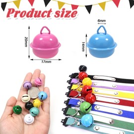 TOAOB 60 Pieces Coloured Bells Metal Bells 17 mm Bell for Crafts Colourful Pendant Bell for Crafts Bells Festival Decoration