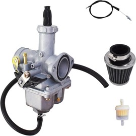 GENRICS Motorcycle PZ26 Carburetor Carb with Throttle Cable Air Filter Replacement for Honda XR100/XR100R/XL100/XL100S/CRF100F