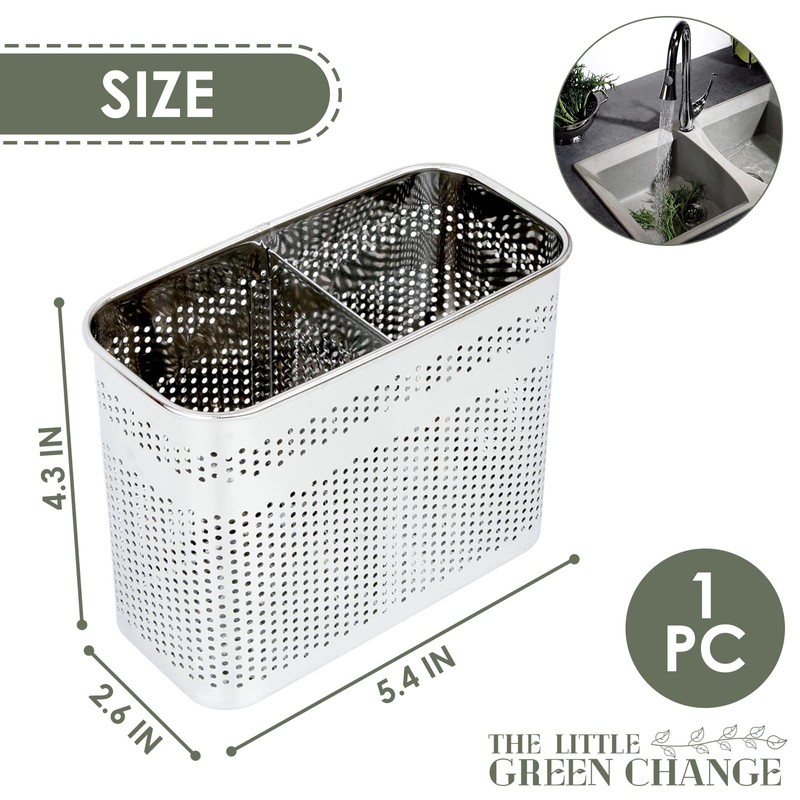 Kitchen Utensils Chopsticks Holder Drying Rack Basket with Hooks 2
