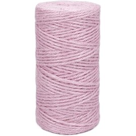 IMROPE 4mm x 400 Ft. Pastel Pink Jute Rope, Twine for Gardening Tomato Climbing Plant Tie Floristry Crafts Gift Wrapping Packing Decor