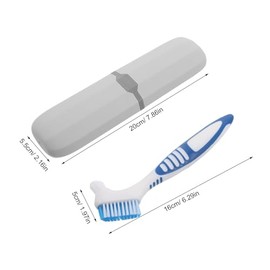 Beaupretty Cepillo de Limpieza para Retenedores y Contenedor de Aparatos Ortopédicos Diseño Azul y Material Pp para Uso en Casa y Oficina