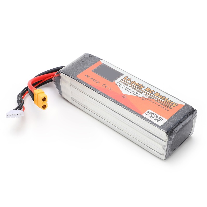 14.8V 5000mAh 40C 4S XT60 Plug LiPo Battery for FPV