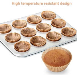 Checkzed Cupcake Liners, Food Grade Muffin Liners & Cupcake Papers, No Smell and Non-Stick Cupcake Liners for Baking,Baking Cup（200 Counts）