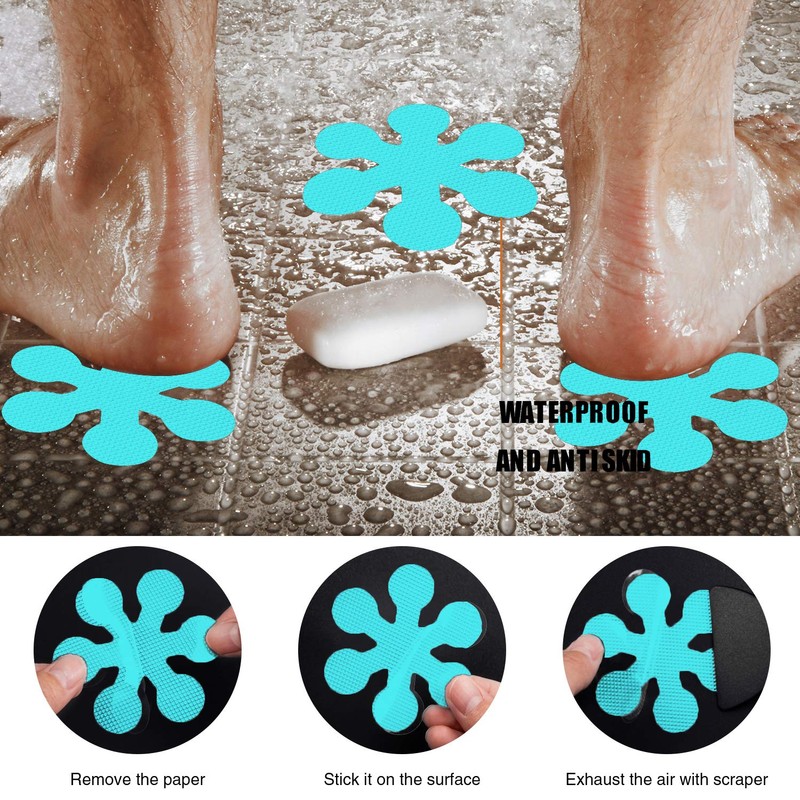 Secopad Bathtub Stickers Non-Slip, 24 PCS Safety Shower Treads Adhesive