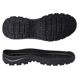 CHGCRAFT Shoe Replacement Rubber Soles for DIY Shoes 1 Pair Rubber Full Out Sole Black Wear Resistant Shoes Sole Raised Shoes Sole for Work Shoes and Boots, 290x97mm