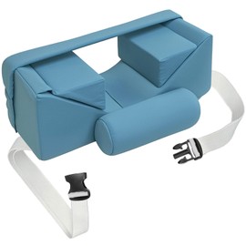 Upgraded Adjustable Head Pillow with Neck Support for Hospital Beds – Specialized Nursing Pillow for Bedridden Patients, Includes Velcro-Adjustable Neck Pillow and Head Strap for Secure Stability