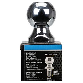 Reese 7400820 Trailer Hitch Ball, 2 in. Diameter, 3,500 lbs. Capacity, 3/4 in. Shank Dia, 1-1/2 in. Shank Length, Chrome