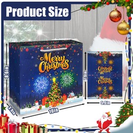 DTESL Christmas Gift Bags Lights Fireworks and Cheering Musical Gift Bag - Designed for Christmas,Christmas gift bags are given to wives husbands men and women(Medium)