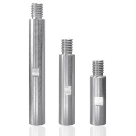 Yakamoz M14 Stainless Steel Rotary Extension Shaft Set, 3pcs 75mm 100mm 140mm Stainless Steel Connecting Rod Connector Adaptor Extension Rod for Grinders Power Tools