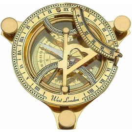 4" Sundial Compass - Solid Brass Sun Dial Royal Nautical