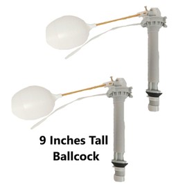 Mansfield and Universal Rundle Ballcock Fill Valve 9 inch 2 pack