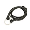 Black Leather Cord Necklace with Silver Coloured Round Metal Pendant