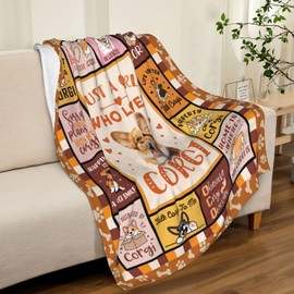 AIYUBOFUN Corgi Gifts Blanket - Corgi Gifts for Corgi Lovers - Corgi Mom Gifts - Corgi Themed Gifts - Corgi Gift for Women/GIirls - Corgi Lover Gifts - Corgi Decor - Corgi Throw Blanket 60" x 50"