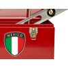 2 x 10cm/100mm Mexico Flag Design Vinyl Stickers Travel Luggage