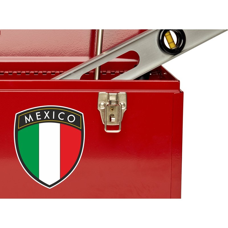 2 x 10cm/100mm Mexico Flag Design Vinyl Stickers Travel Luggage