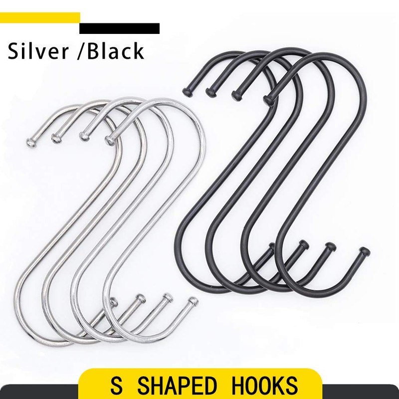 MgcTolBox 20 PCS S Hanging Hooks,Metal Hanging Hook Multi Function