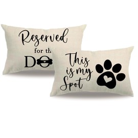 2Pack Double-sided printed Dog Pillow Covers - 12'20' Funny Pet Paw Decor Cushion Cover - For Dog Lovers Moms Girls Women Gifts (Brown, Orange)