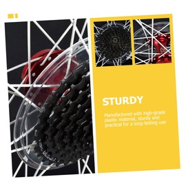 KOMBIUDA 2 Pcs Transparent Lightweight Rear Hub Protector for Mountain and Road Bikes Guard to Prevent Spoke Damage and Performance