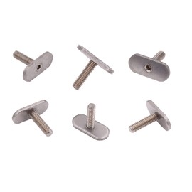6pcs 304 Stainless Steel M6 Threads Kayak Rail/Track Screws & Track Nuts T Bolt Hardware Gear Mounting Accessories Kit,Kayak Rail Track Accessories for Kayaks Canoes Boats Rails